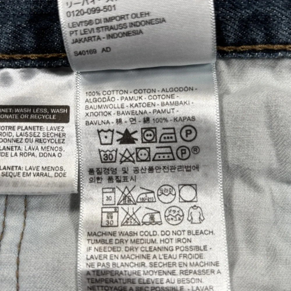 Levis 514 Jeans‎ Mens 38x32 Straight Fit Medium Wash Blue Denim Cotton